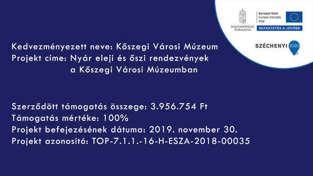 Nyár eleji és őszi rendezvények a Kőszegi Városi Múzeum és Könyvtárban!