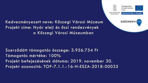 Nyár eleji és őszi rendezvények a Kőszegi Városi Múzeum és Könyvtárban!