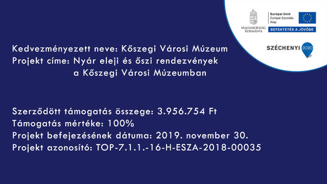 Nyr eleji s szi rendezvnyek a Kszegi Vrosi Mzeum s Knyvtrban!